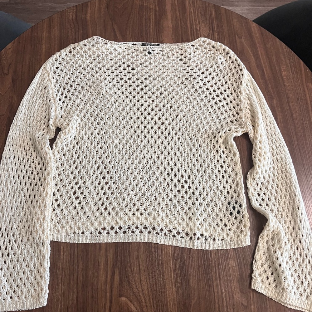 SWNY Cream Crochet Top
